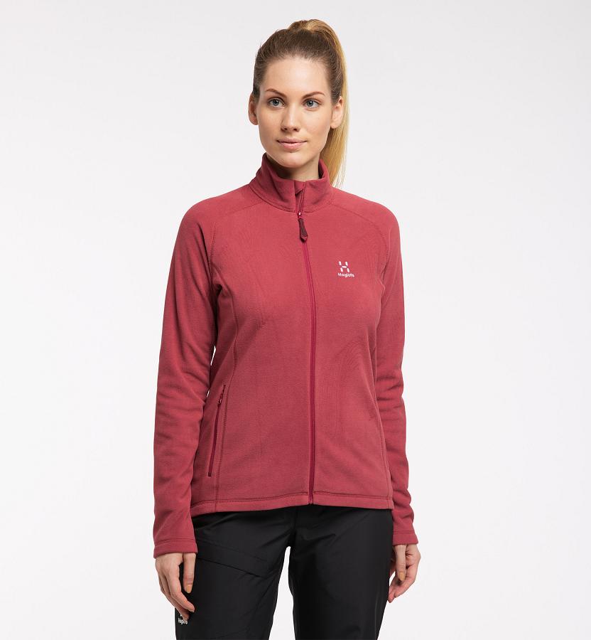 Haglöfs Astro Fleece Red For Womens HWLJC2145 Australia